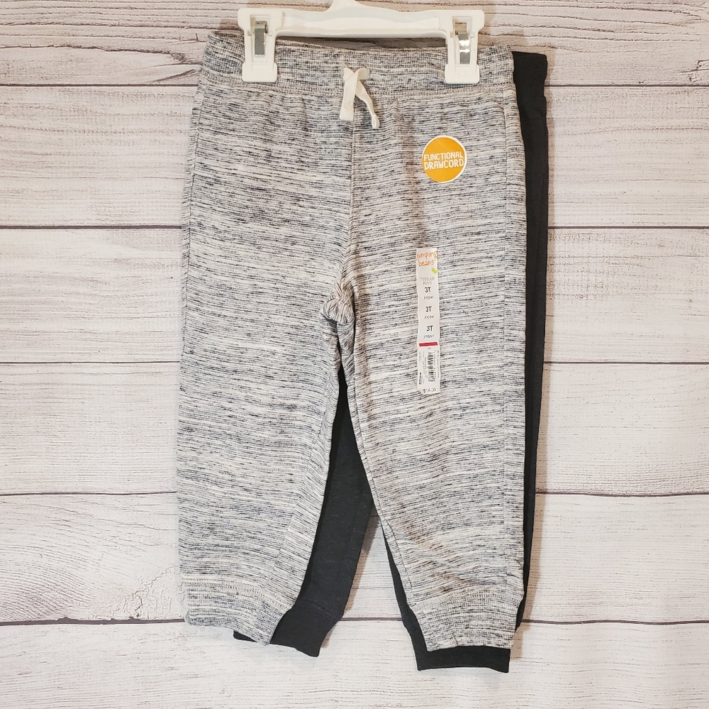 Jumping Beans Boys Joggers, Grey & Charcoal, 3T
